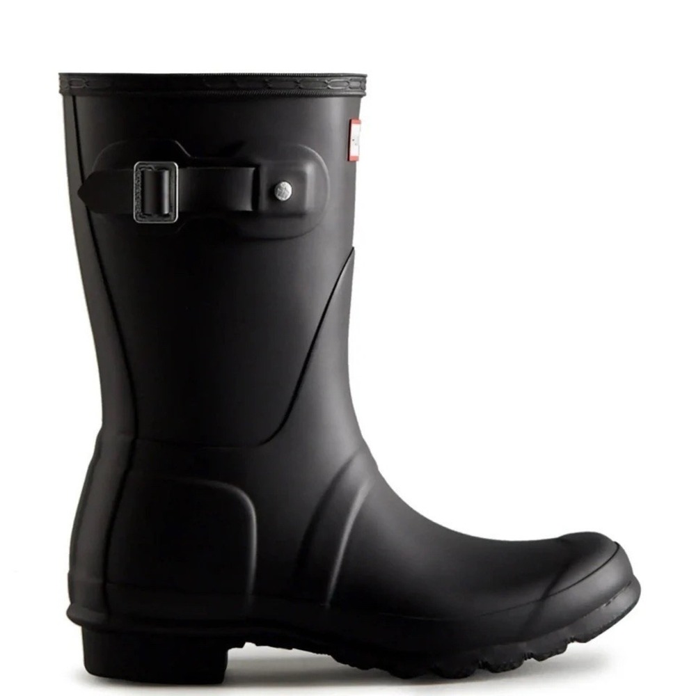 Hunter Original Short Black Rain Boots Womens Size 6 US Ankle $165 NEW